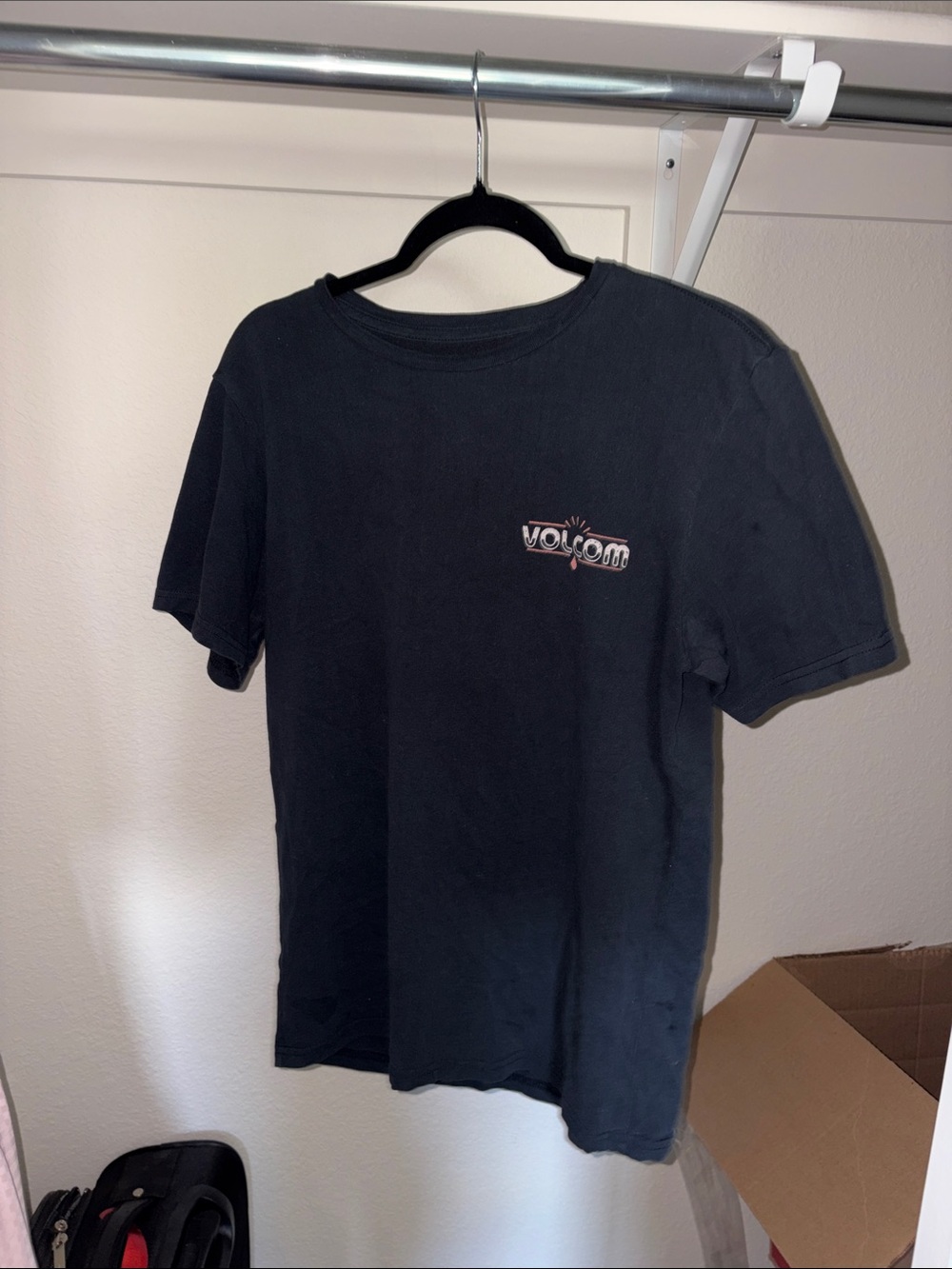Volcom Black Short Sleeve Graphic Logo Tee
